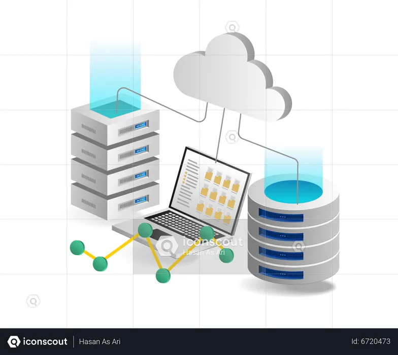 Base de données du serveur cloud  Illustration