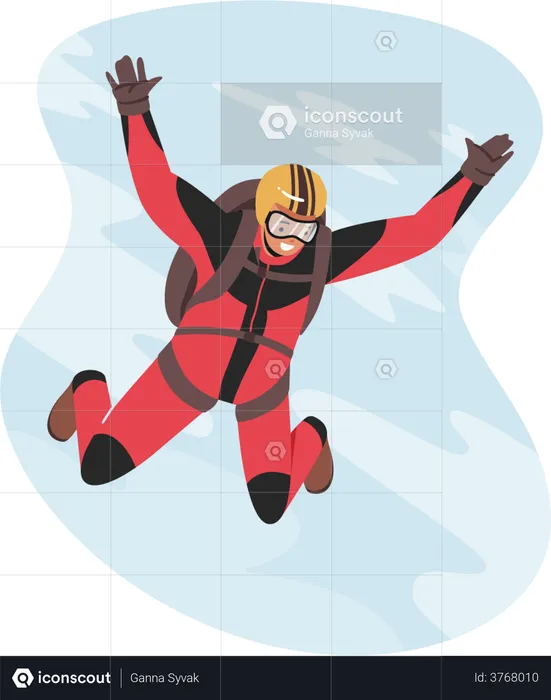 Base Jumping Extreme Activities  Illustration