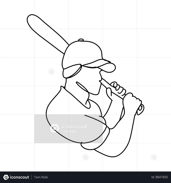 Baseball Batter  Illustration