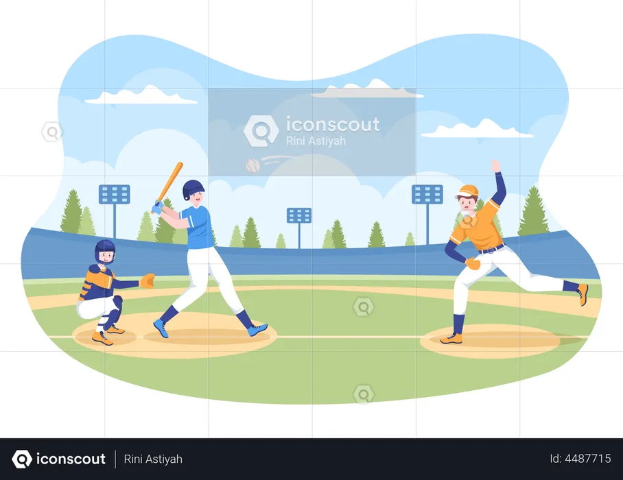 Baseball competition  Illustration