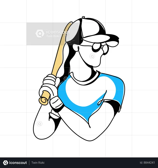 Baseball Competitor  Illustration