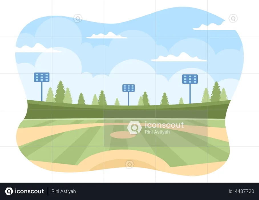 Baseball Ground  Illustration