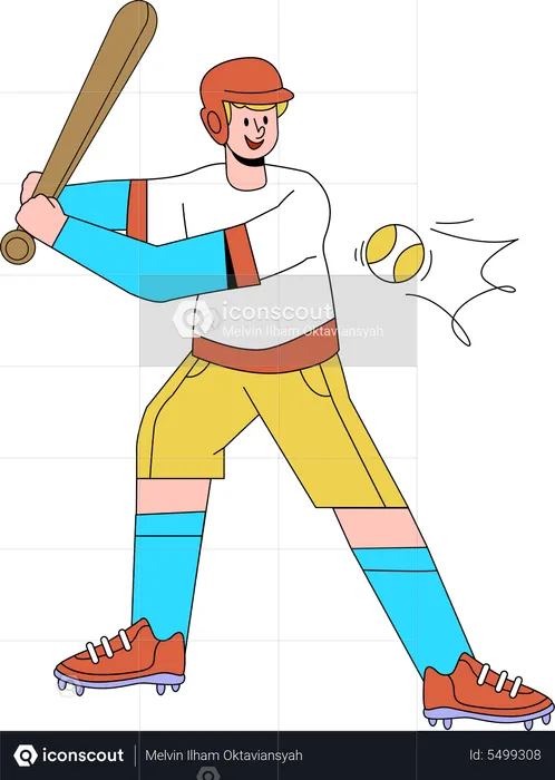 Baseball player  Illustration