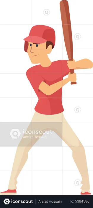 Baseball player  Illustration