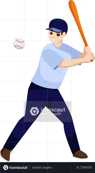 Baseball Player  Illustration