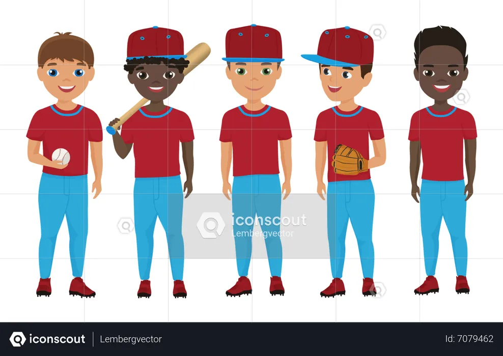 Baseball team  Illustration