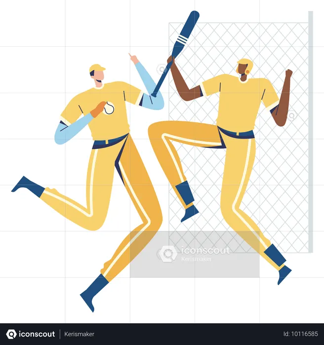 Baseball-Team bei der Siegesfeier  Illustration