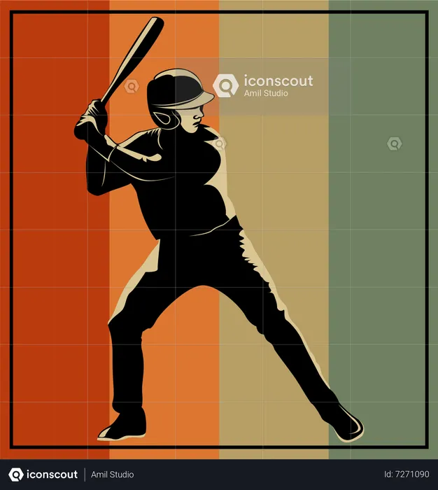 Baseballspieler  Illustration