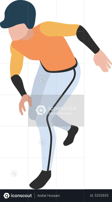 Baseballspieler wirft Ball  Illustration