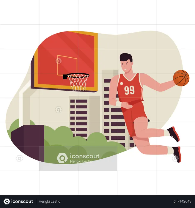 Basketball Athlete  Illustration