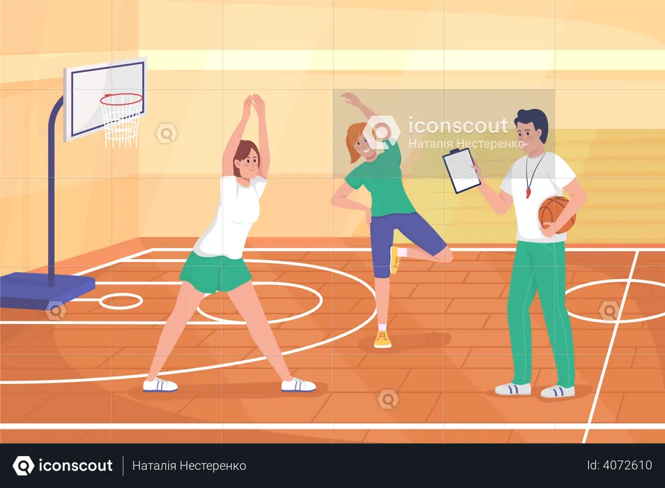 Basketball class  Illustration