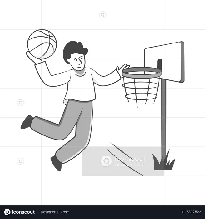 Basketball Coach  Illustration