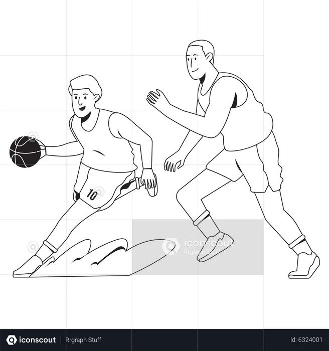 Basketball match  Illustration