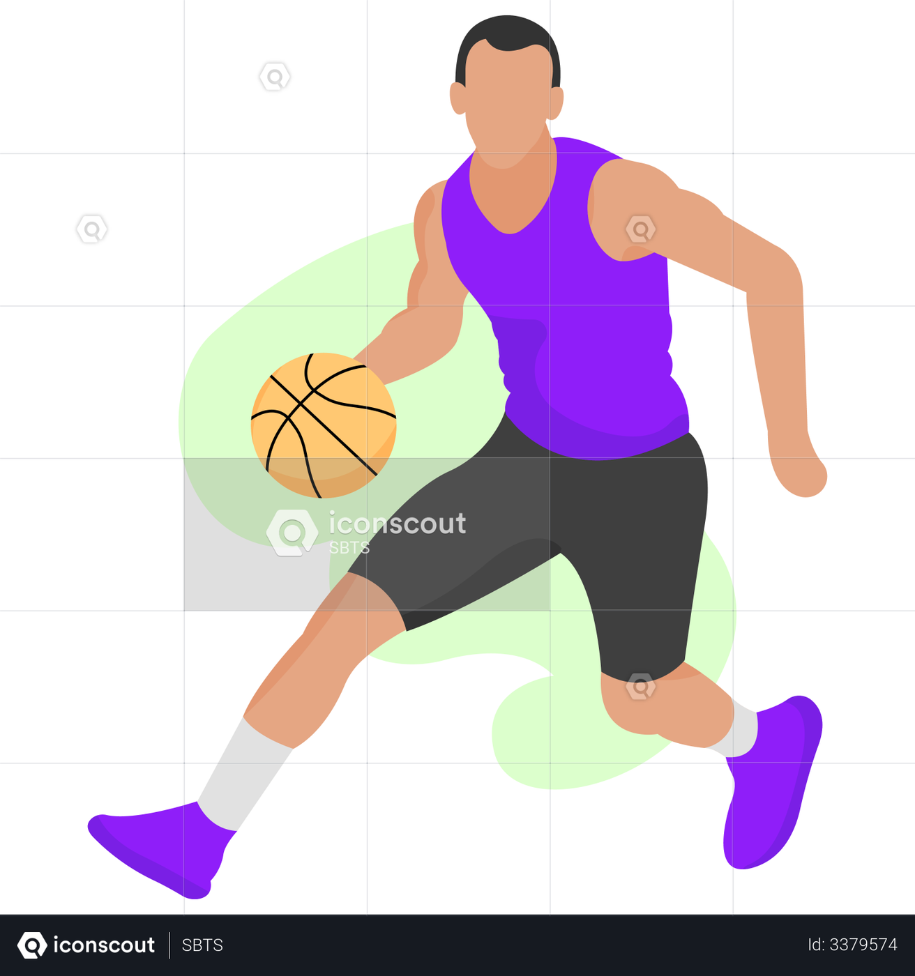 Best Premium Basketball player Illustration download in PNG & Vector format