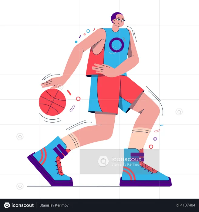 Basketball Player  Illustration