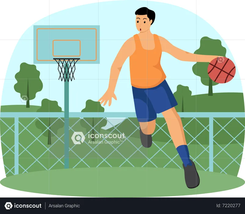 Basketball Player  Illustration