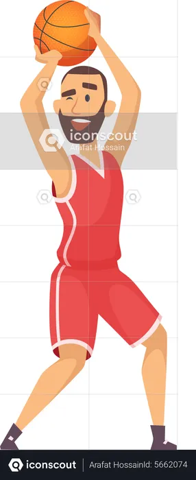 Basketball Player  Illustration