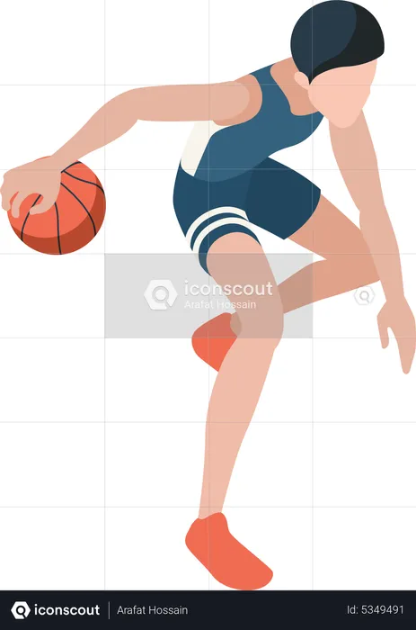 Basketball player playing  Illustration