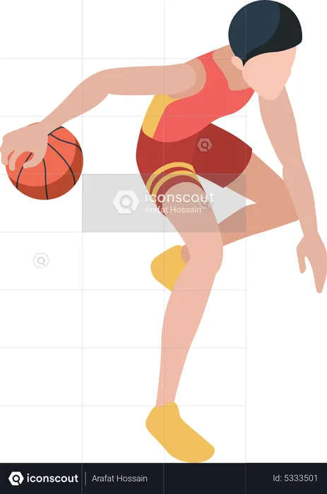 Basketball player playing  Illustration