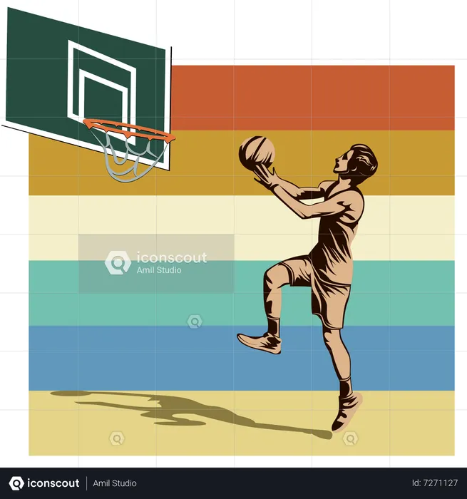 Basketball shot  Illustration