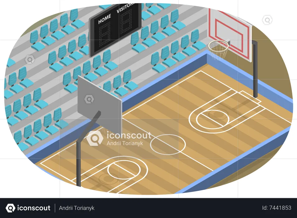 Basketball Stadium  Illustration
