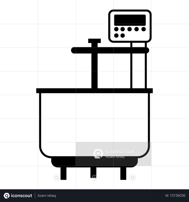 Misturador de massa misturando e amassando massa durante a produção de panificação  Ilustração