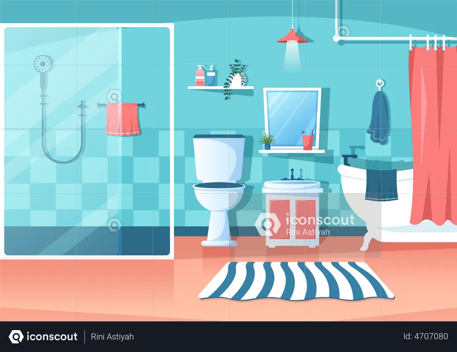 Bathroom Interior  Illustration
