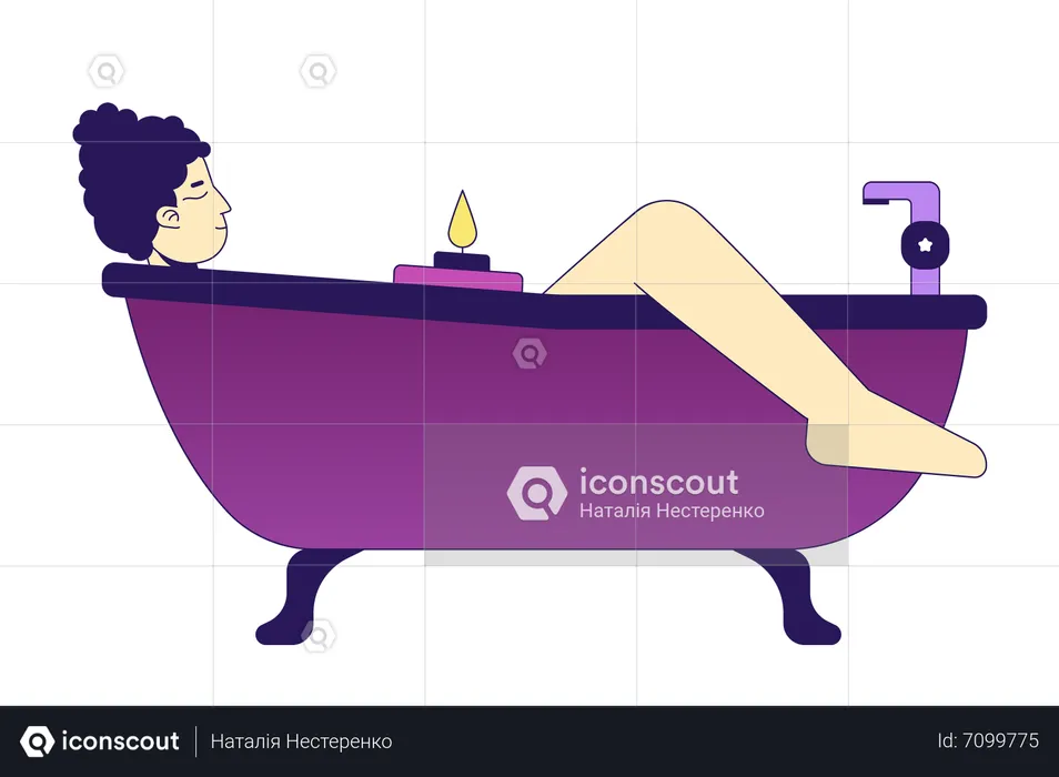 Bathtub woman  Illustration