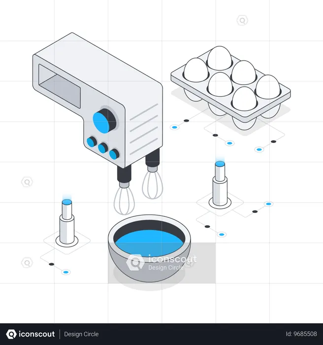 Batidora de huevos  Ilustración