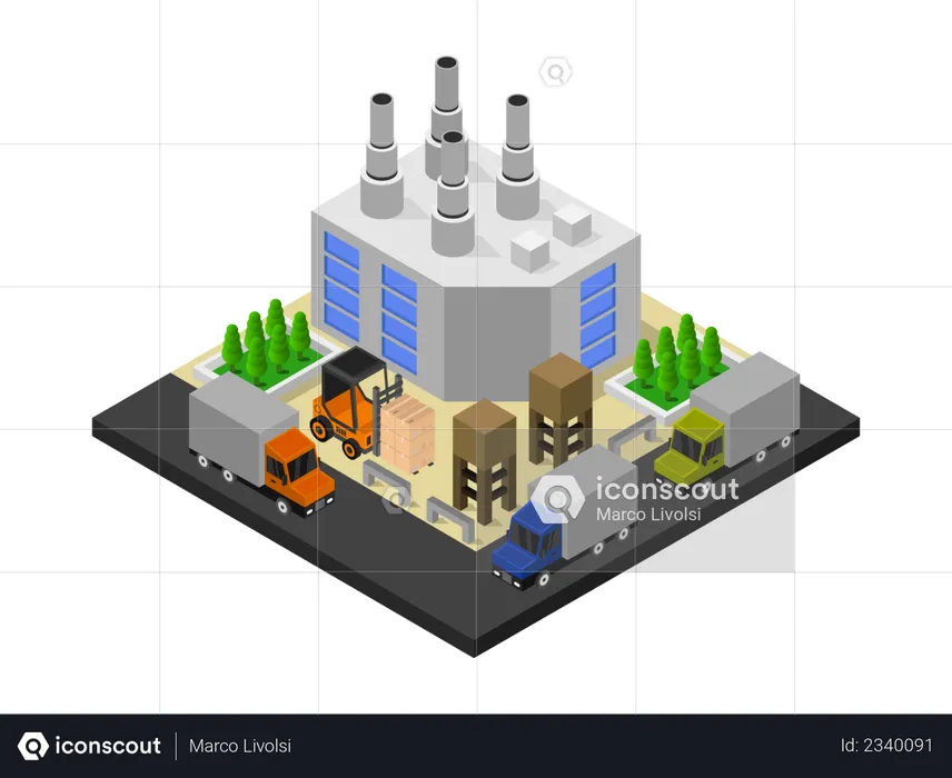 Bâtiment de l'entreprise  Illustration