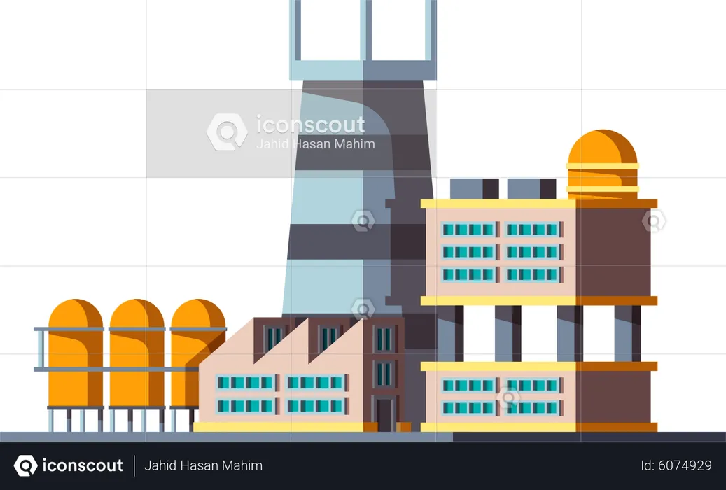 Bâtiment d'usine  Illustration