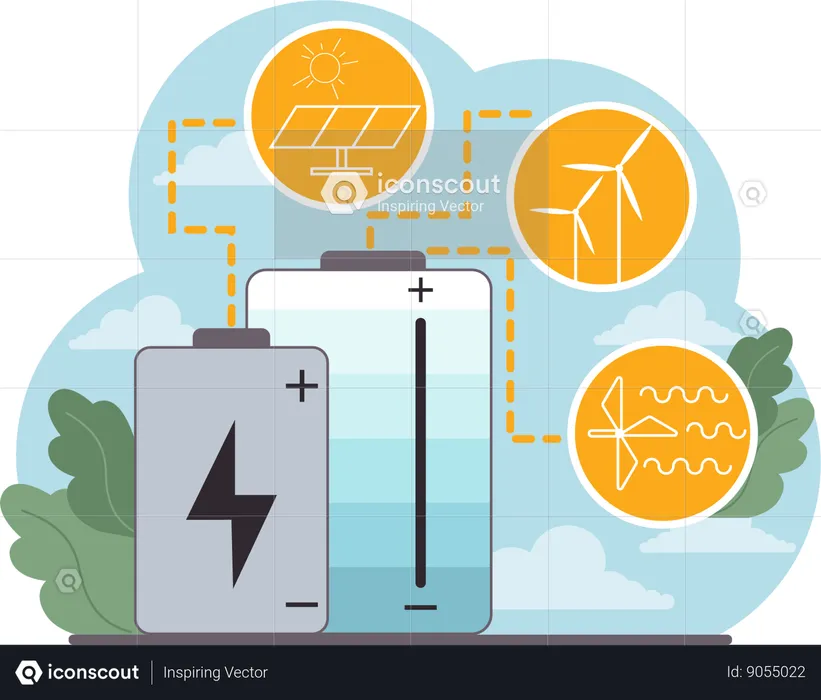 Battery charge  Illustration