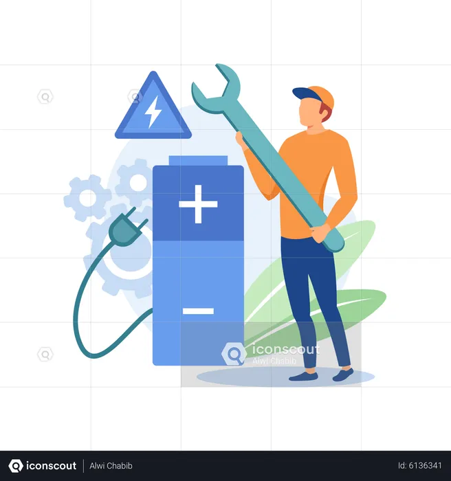 Battery maintenance  Illustration