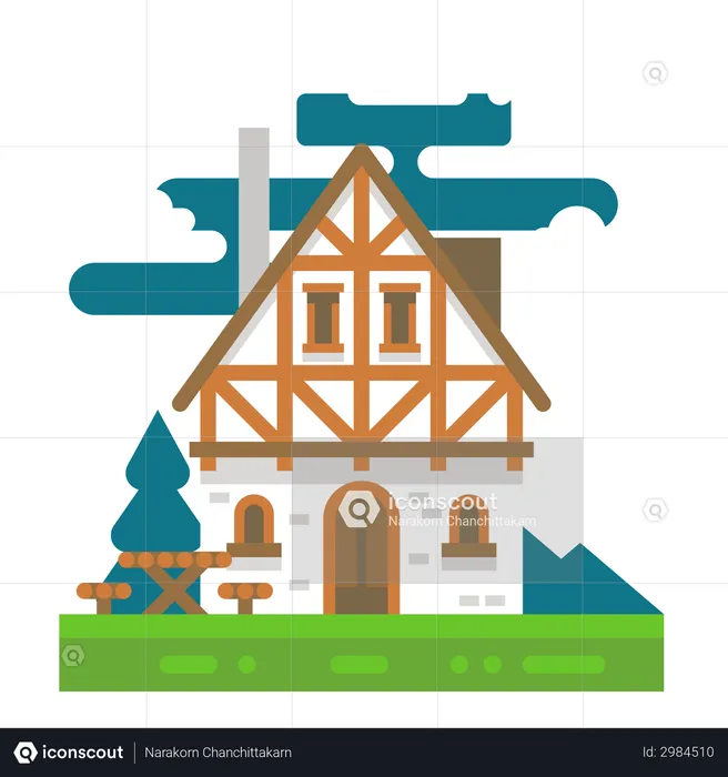 Bauernhaus  Illustration