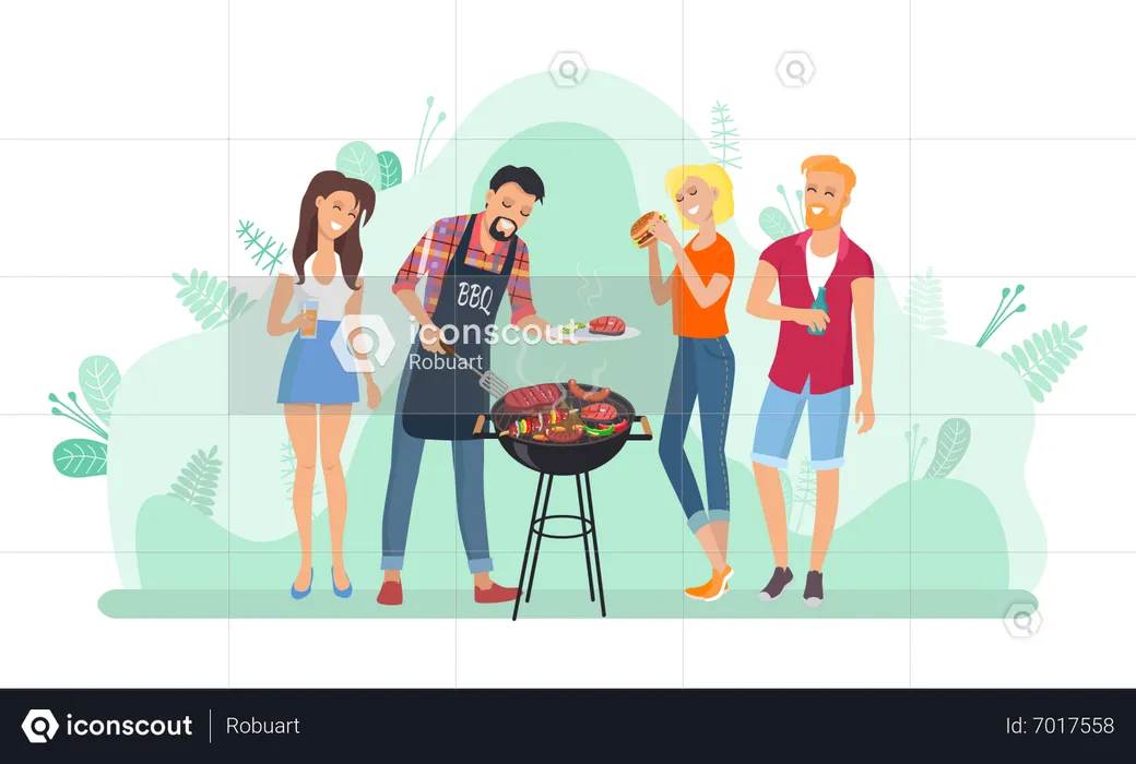 Bbq party  Illustration