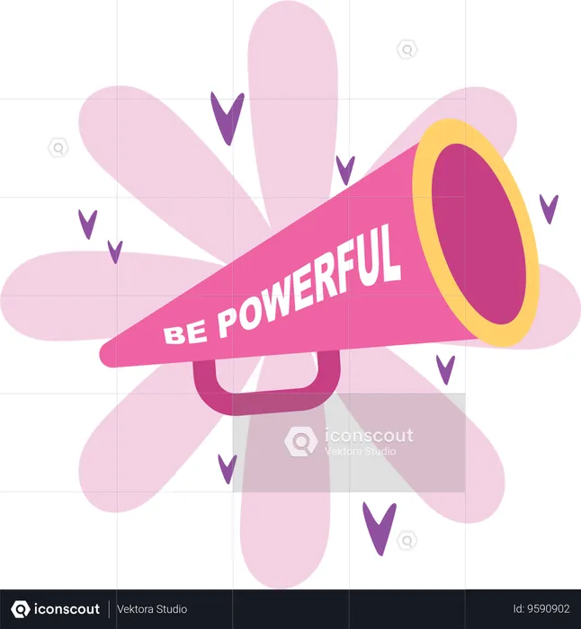 Be Powerful - Women’s Day Call to Action  Illustration