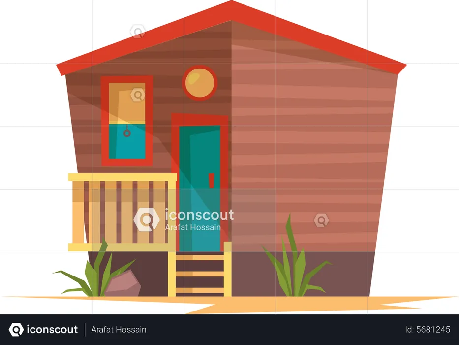 Beach Bungalow  Illustration