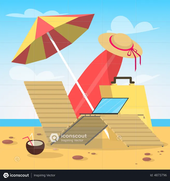 Beach Chair  Illustration