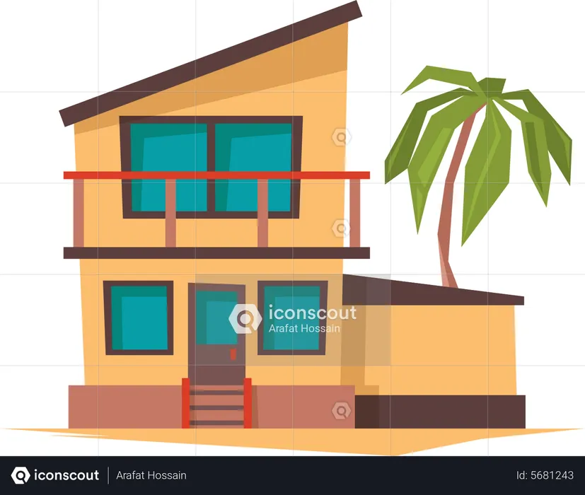 Beach House  Illustration