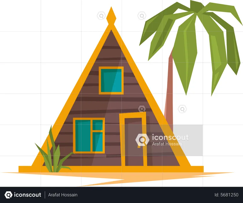 Beach Hut  Illustration