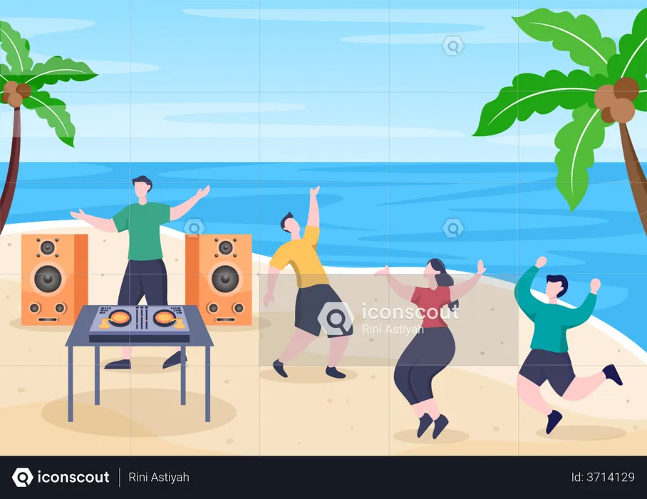 Beach Music Festival  Illustration