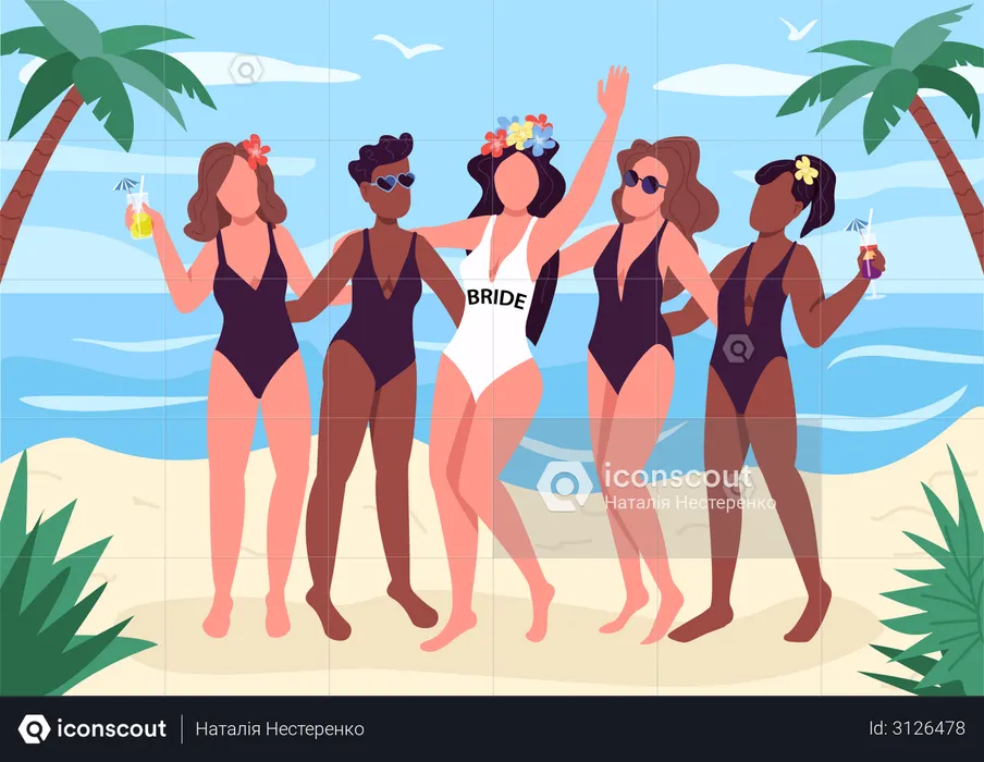Beach party  Illustration