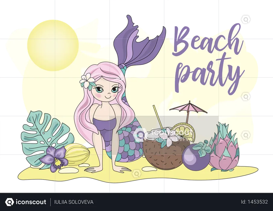 Beach party  Illustration