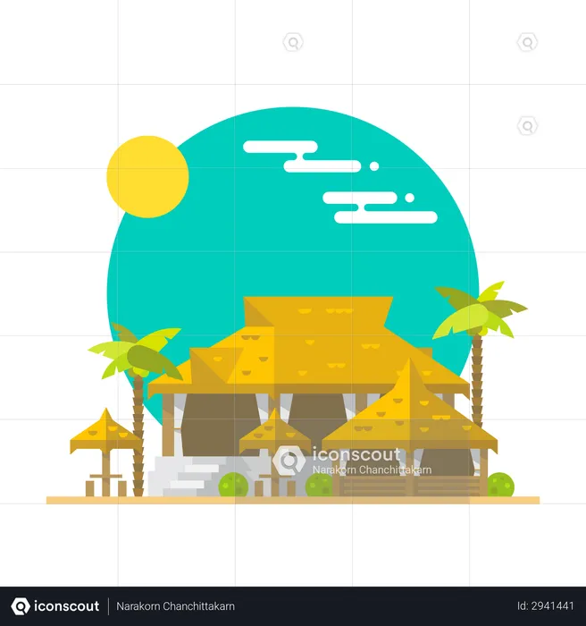 Beach Resort  Illustration