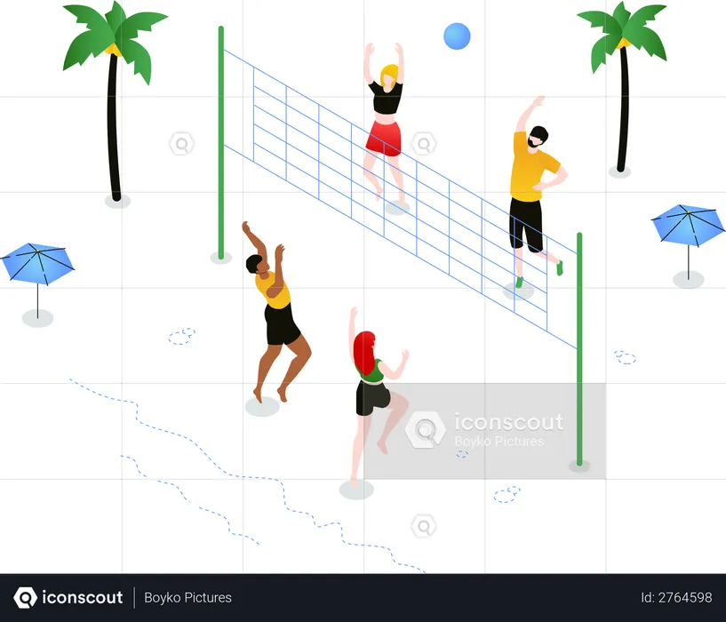 Beach-volley  Illustration