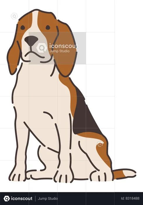 Beagle dog  Illustration