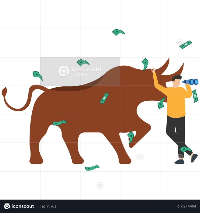 Bear market investment  Illustration