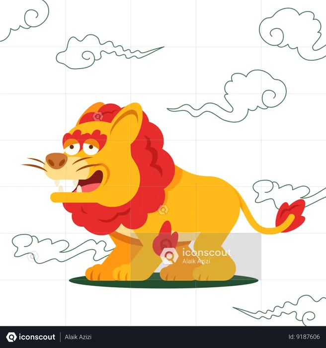 Beast Myth Lion  Illustration