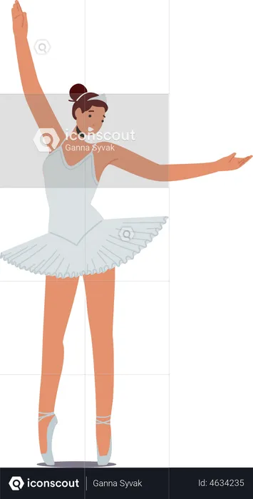 Beautiful Ballerina dancer girl  Illustration