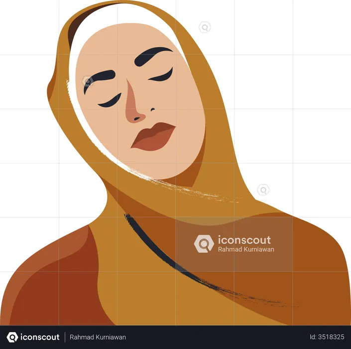 Beautiful Hijab woman  Illustration